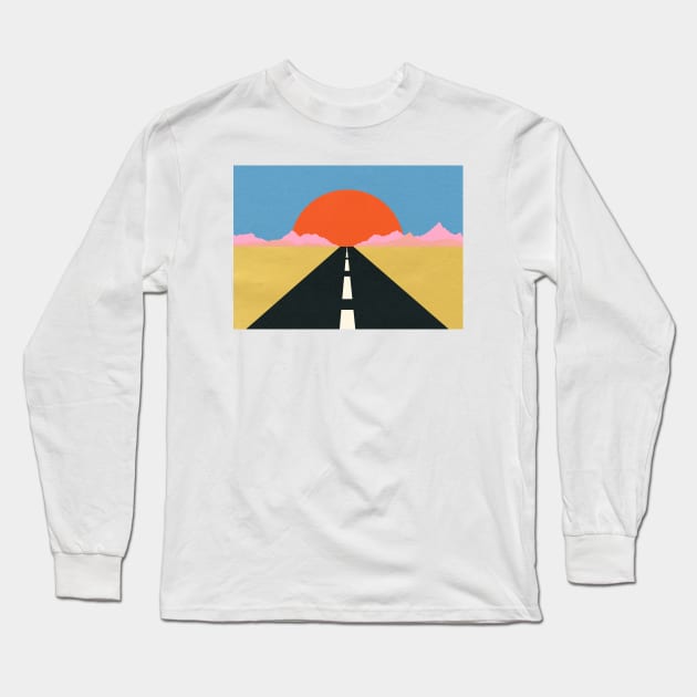 Road To Sun Long Sleeve T-Shirt by Rosi Feist